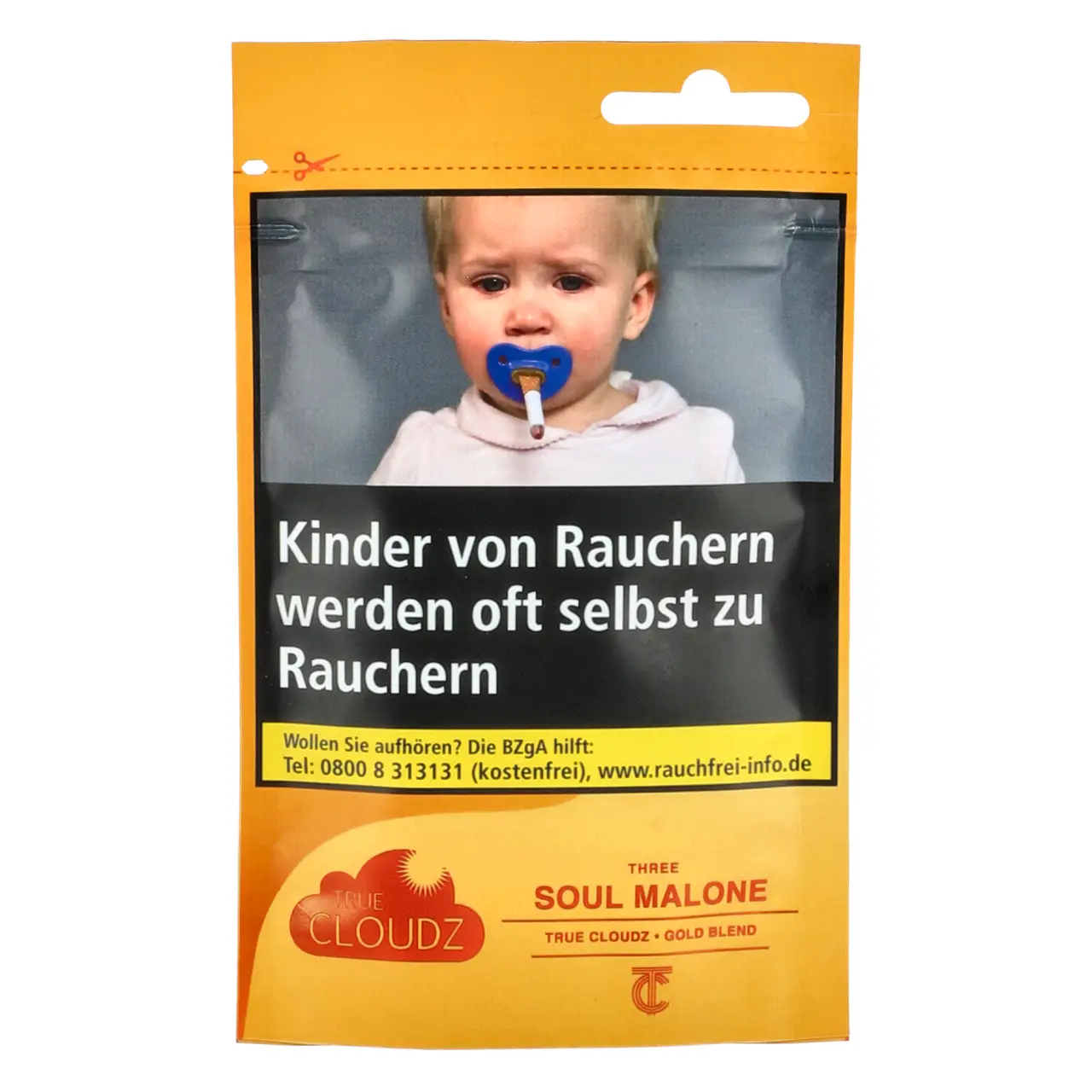 True Cloudz Honigmelone Mango Limonade (Three / Soul Malone) Gold Blend Shisha Tabak, 25g True Cloudz Gold Blend Shisha Tabak Soul Malone - Honigmelone Mango Limonade - 25g