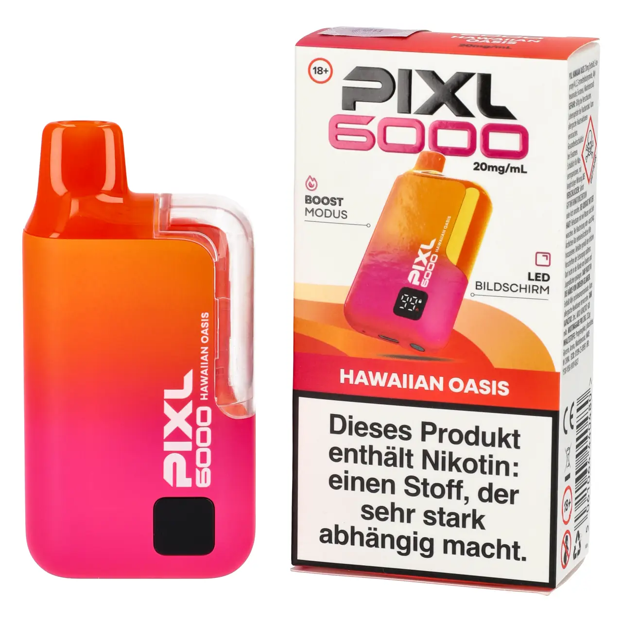 Pixl 6000 Vape Ananas Kokosnuss (Hawaiian Oasis / Pineapple Coco) Basisgerät - 2ml Liquid Pixl 6000 Vape Hawaiian Oasis Basisgerät