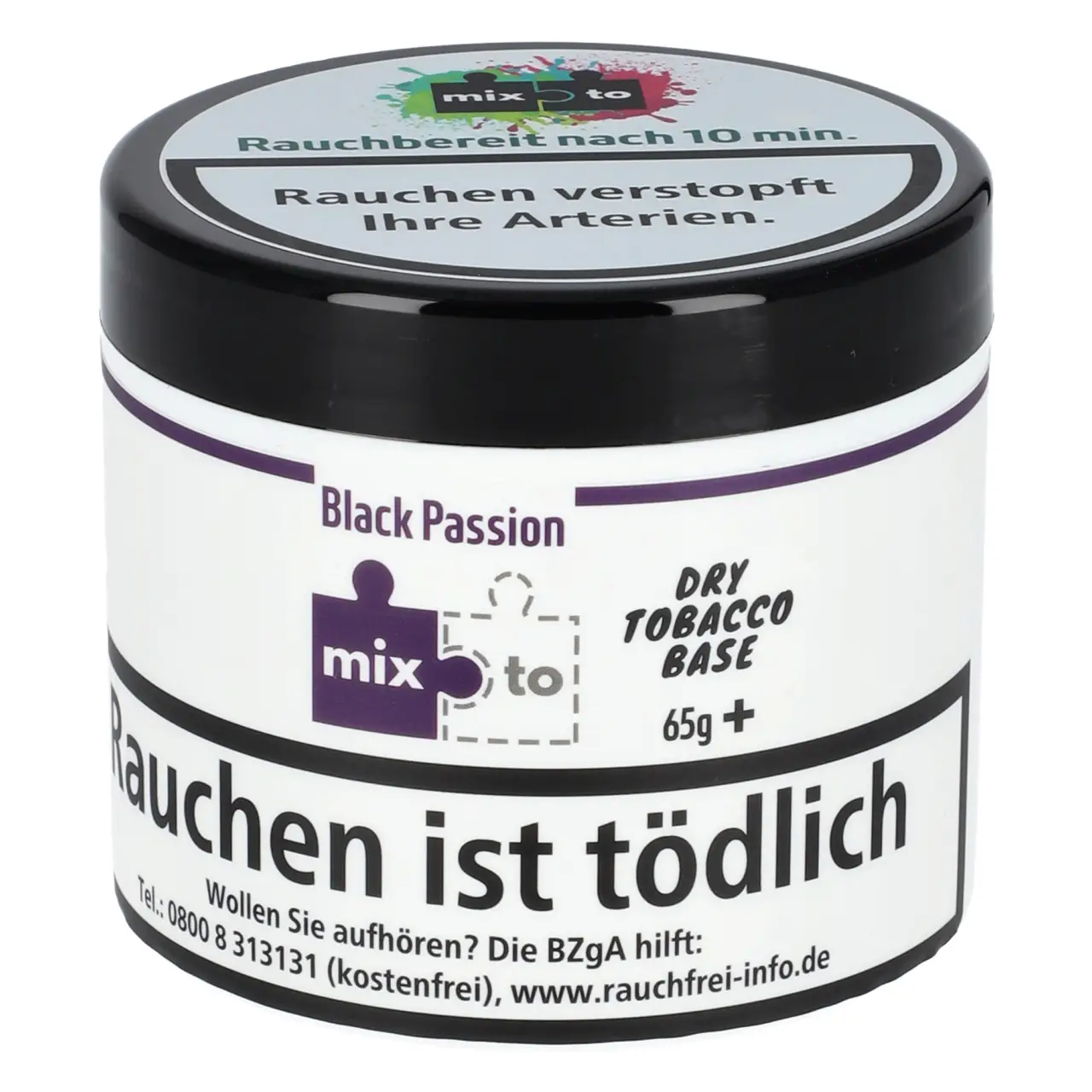 Mixto Maracuja Pfirsich Brombeere Vanille (Black Passion) Dry Tobacco Base Pfeifentabak, 65g Mixto Dry Tobacco Base Pfeifentabak Black Passion - Maracuja Pfirsich Brombeere Vanille - 65g