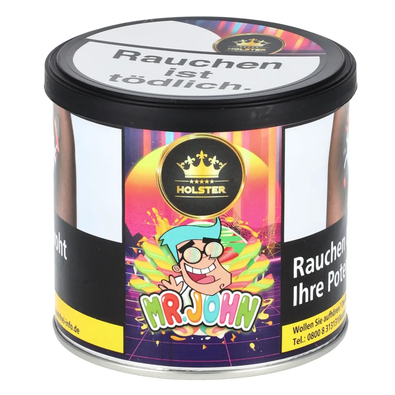 Holster Tabak Mr. John - Ananas Zitrone Pfirsich - Shisha Tabak 200g Holster Tobacco Mr. John Shisha Tabak in der 200g Dose