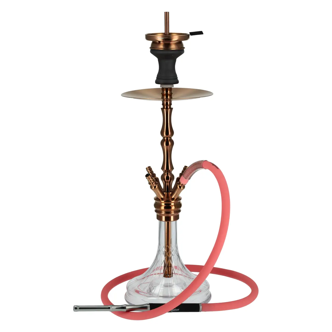 Alligator Gator S Medium Bronze Edelstahl Shisha Komplett-Set, 64 cm Alligator Gator S Shisha Bronze