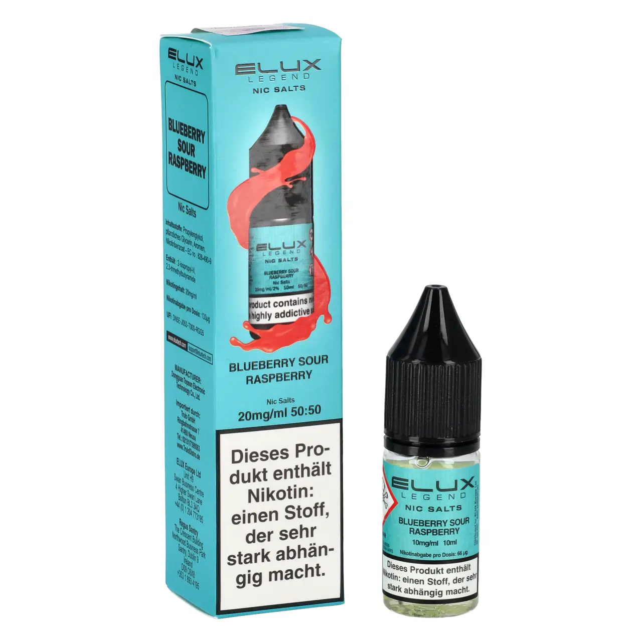Elux Legend Blueberry Sour Raspberry - Blaubeere saure Himbeere - Nikotinsalz Liquid 10ml