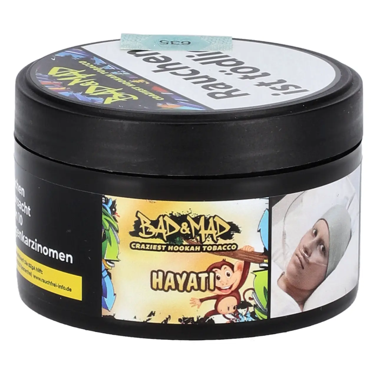 Bad & Mad Kaugummi Banane Ananas (Hayati) Shisha Tabak, 25g Bad & Mad Shisha Tabak Hayati - Kaugummi Banane Ananas - 25g