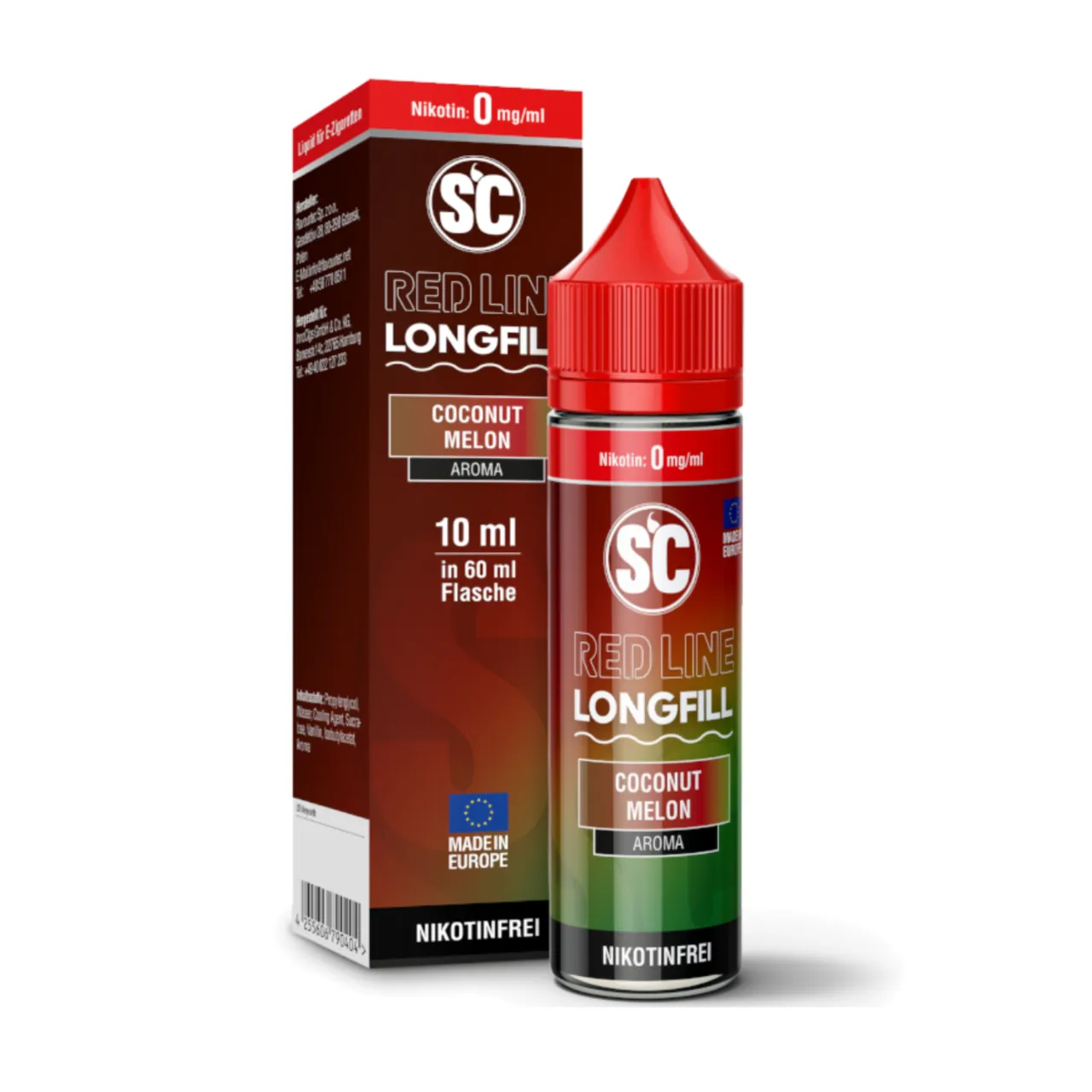 SC Red Line Longfill - Coconut Melon - Kokosnuss Wassermelone - Aroma 10ml SC Red Line Longfill Coconut Melon Aroma