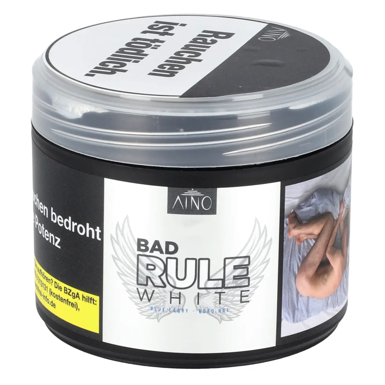 Aino Blaubeere Kokosnuss Energy (Bad Rule White) Shisha Tabak, 200g Aino Shisha Tabak Bad Rule White in der 200g Dose