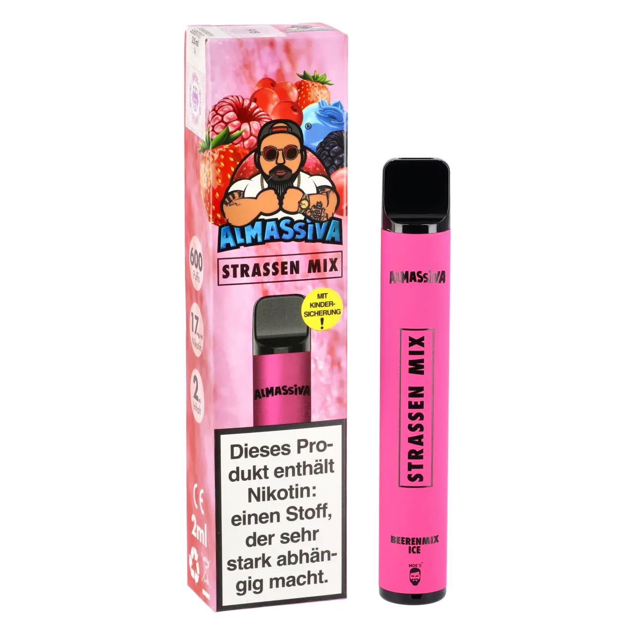Almassiva Vape Beerenmix Ice (Strassen Mix) Einweg E-Shisha, 2ml Strassen Mix - Almassiva Einweg Vape