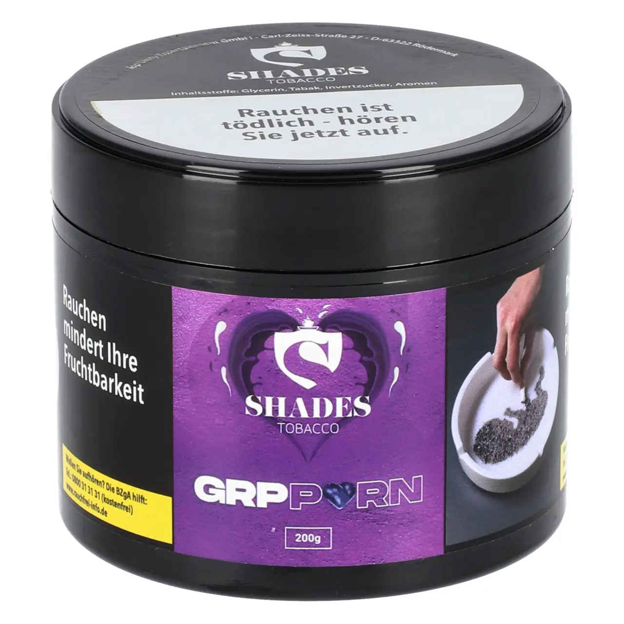 Shades Tobacco Shisha Tabak Grp Porn in der 200g Dose Shades Tobacco Shisha Tabak Grp Porn in der 200g Dose
