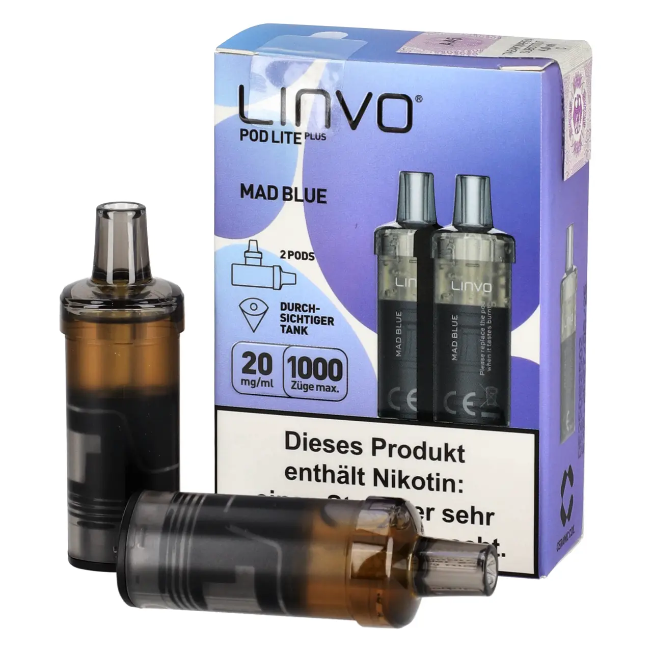 Mad Blue - Linvo Pod Lite Plus Prefilled Pod - 2er Packung