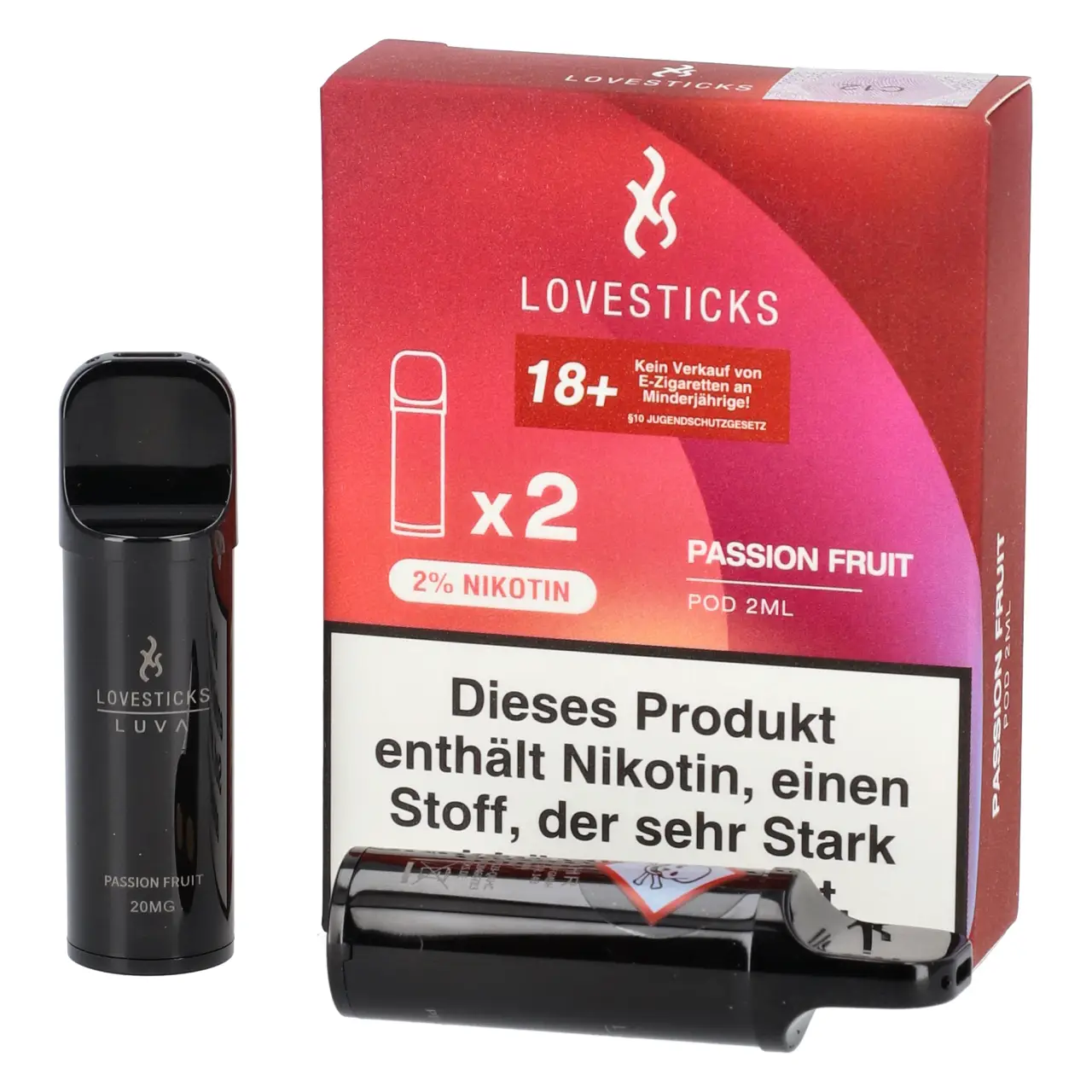 Passion Fruit - Lovesticks Luva Prefilled Pod - 2er Packung