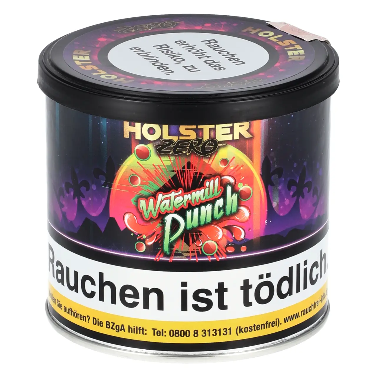 Holster Zero kühle Wassermelone (Watermill Punch) Pfeifentabak, 75g Holster Zero Pfeifentabak Watermill Punch - kühle Wassermelone - 75g