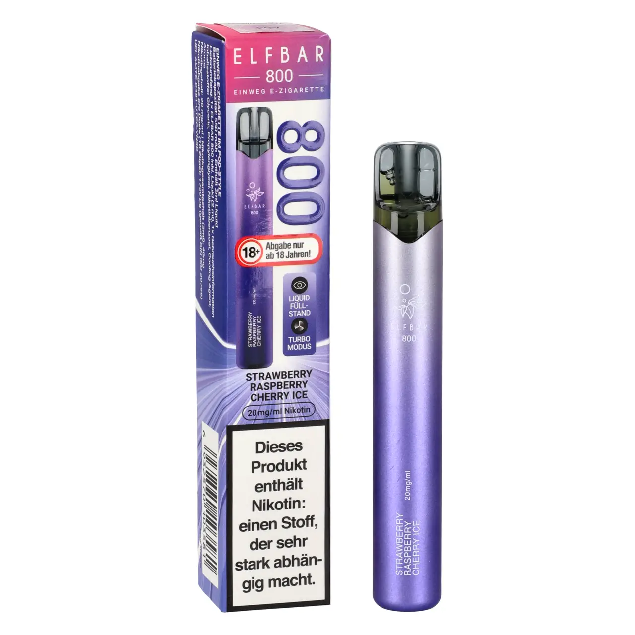 Elf Bar 800 Strawberry Raspberry Cherry Ice Einweg Vape, 2ml Liquid Elfbar 800 Strawberry Raspberry Einweg Vape