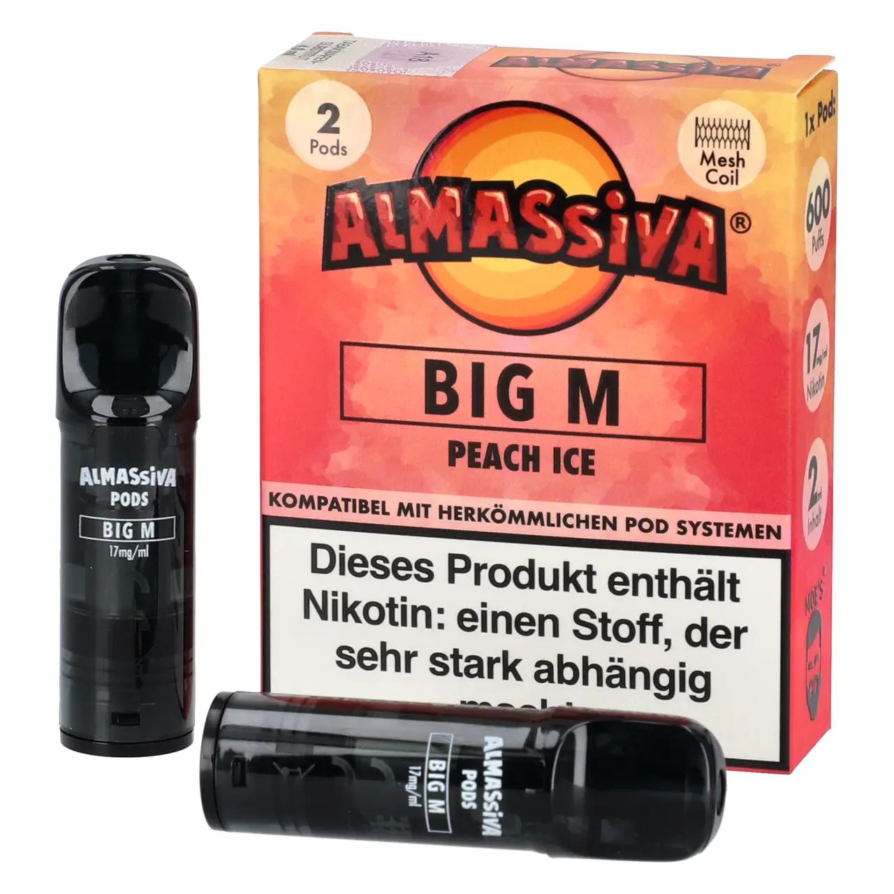 Al Massiva Pod Pfirsich Ice (Big M), 2ml Liquid, 2-er Pack Almassiva Pods Big M