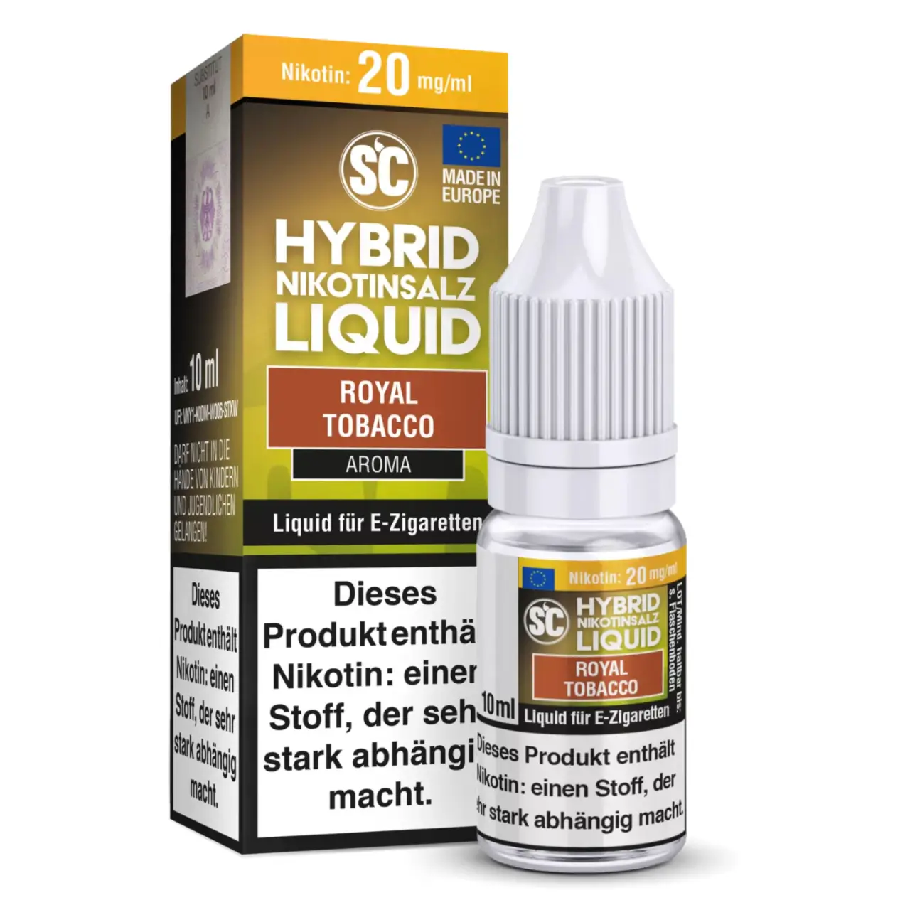 SC herber Tabak (Royal Tobacco) Hybrid Nikotinsalz Liquid, 10ml Royal Tobacco - SC Hybrid Nikotinsalz Liquid 10ml