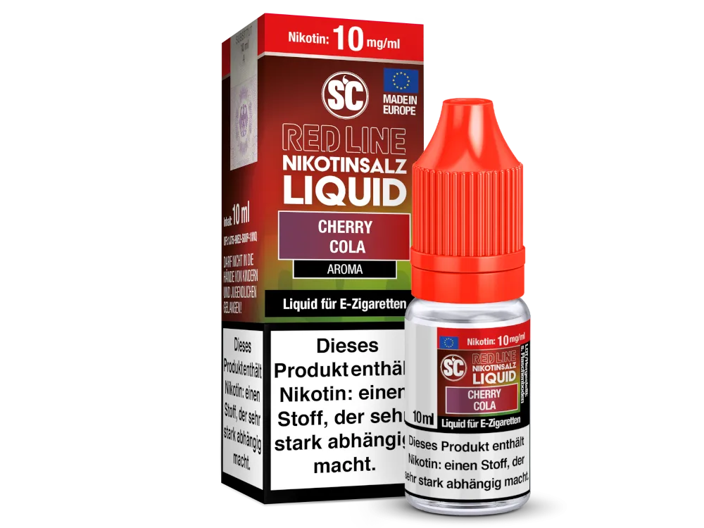 SC Red Line Kirsche Cola (Cherry Cola) Nikotinsalz Liquid, 10ml SC Red Line Cherry Cola Liquid