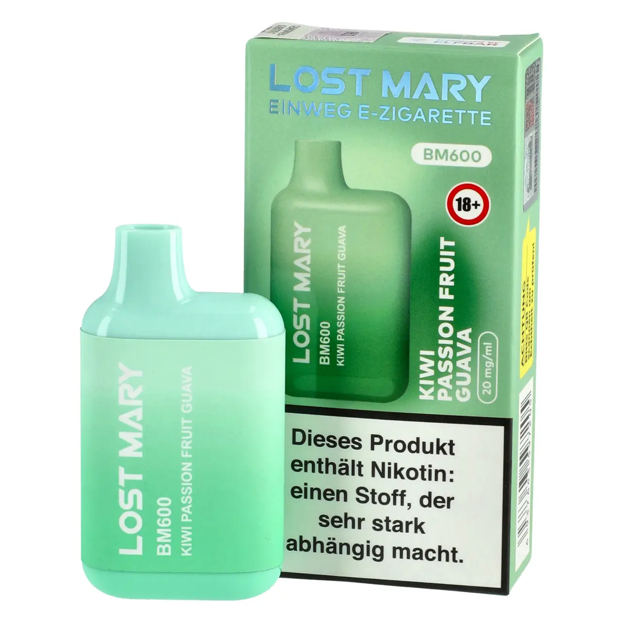 Lost Mary BM600 Kiwi Maracuja Guave (Kiwi Passion Fruit Guava) Einweg E-Shisha, 2ml Kiwi Passion Fruit Guava - Lost Mary Einweg Vape by Elfbar