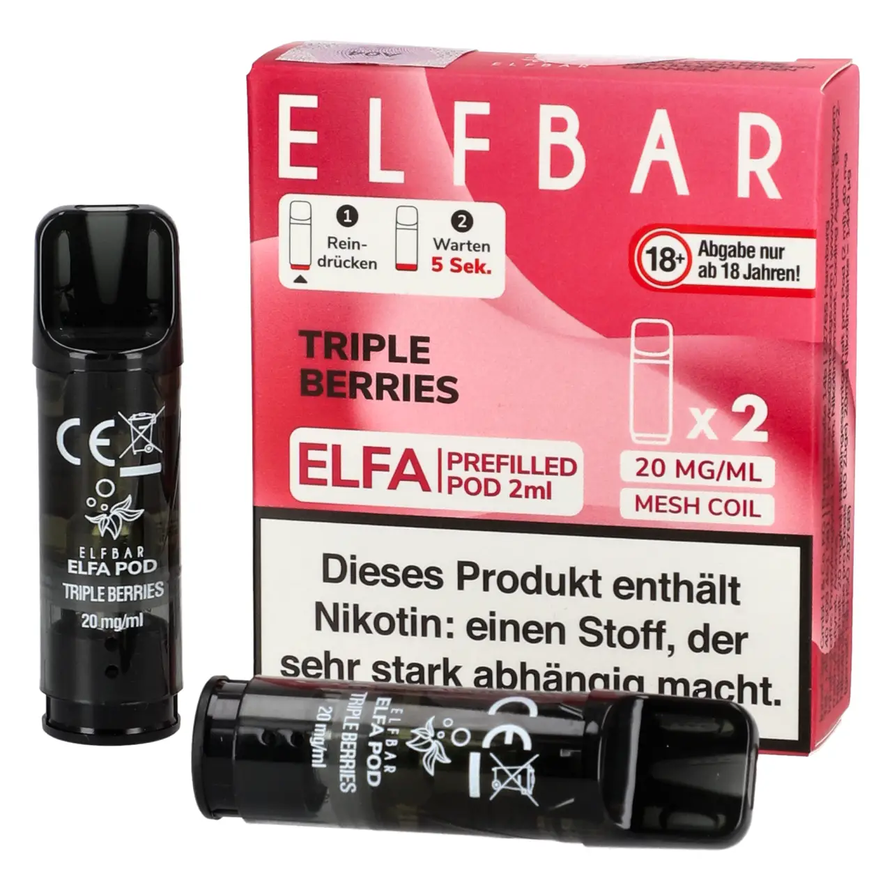 Elf Bar ELFA Pod Beerenmix (Triple Berries), 2ml Liquid, 2-er Pack