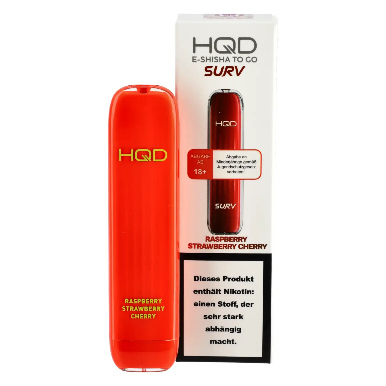 Raspberry Strawberry Cherry - HQD Surv Einweg Vape