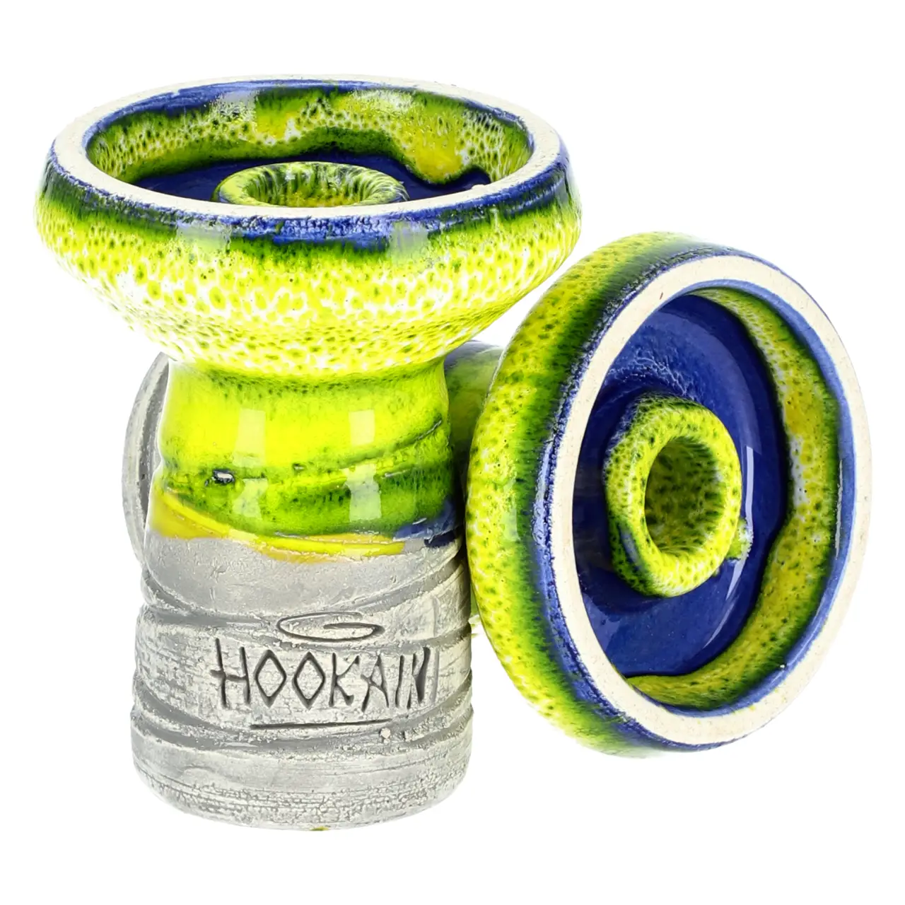 Hookain Drip Bowl Steinkopf Tropical, Einloch Hookain Drip Bowl Steinkopf Tropical von Vorne