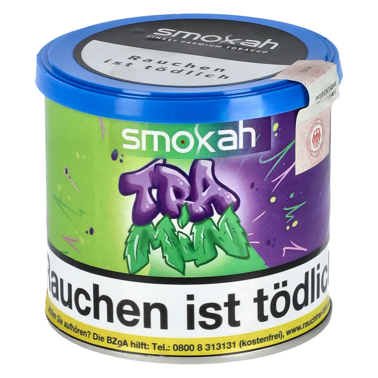 Smokah Traube Minze (TraMin) Pfeifentabak, 75g Smokah TraMin Pfeifentabak - Traube Minze Geschmack - 75g Dose