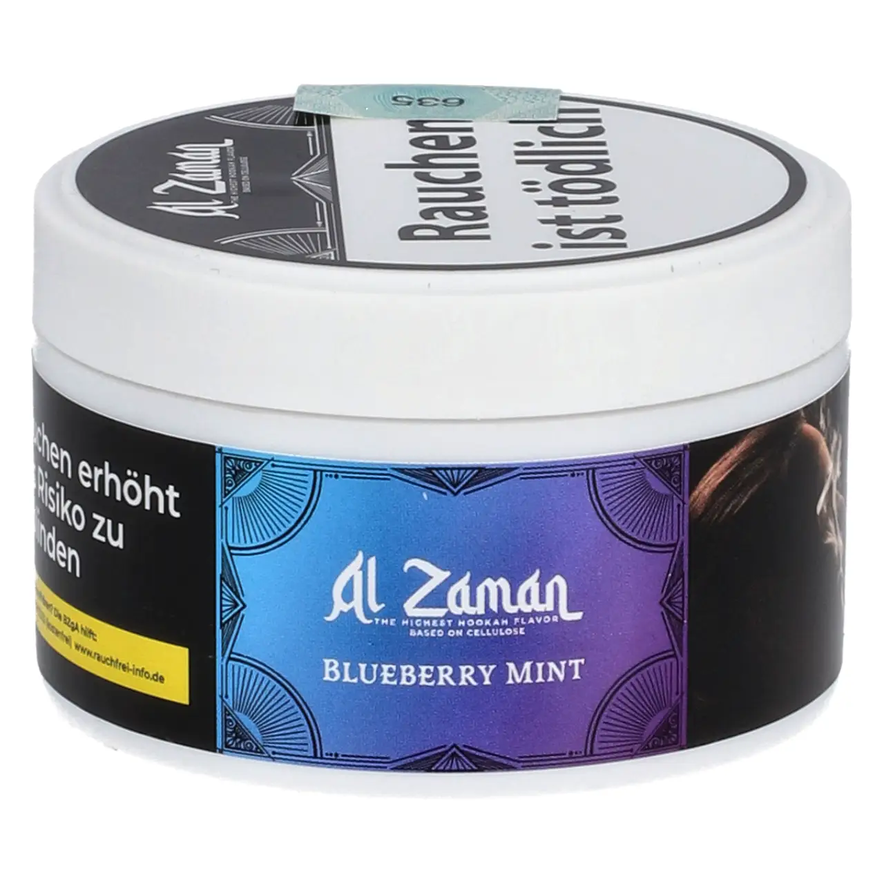 Al Zaman nikotinfreier Shisha Tabak Blueberry Mint - Blaubeere Minze - 25g