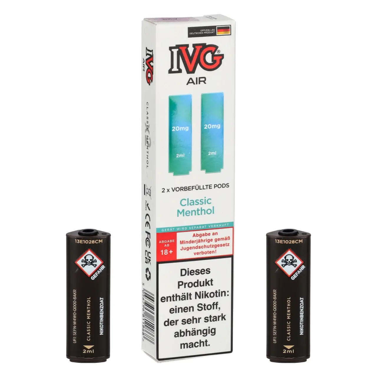 IVG Air Menthol (Classic Menthol) Pods, 2-er Packung IVG Air Pods Classic Menthol