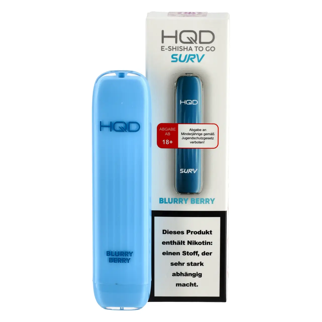 HQD Surv blaue Himbeere (Blurry Berry) Einweg E-Shisha, 2ml Blurry Berry - HQD Surv Einweg Vape