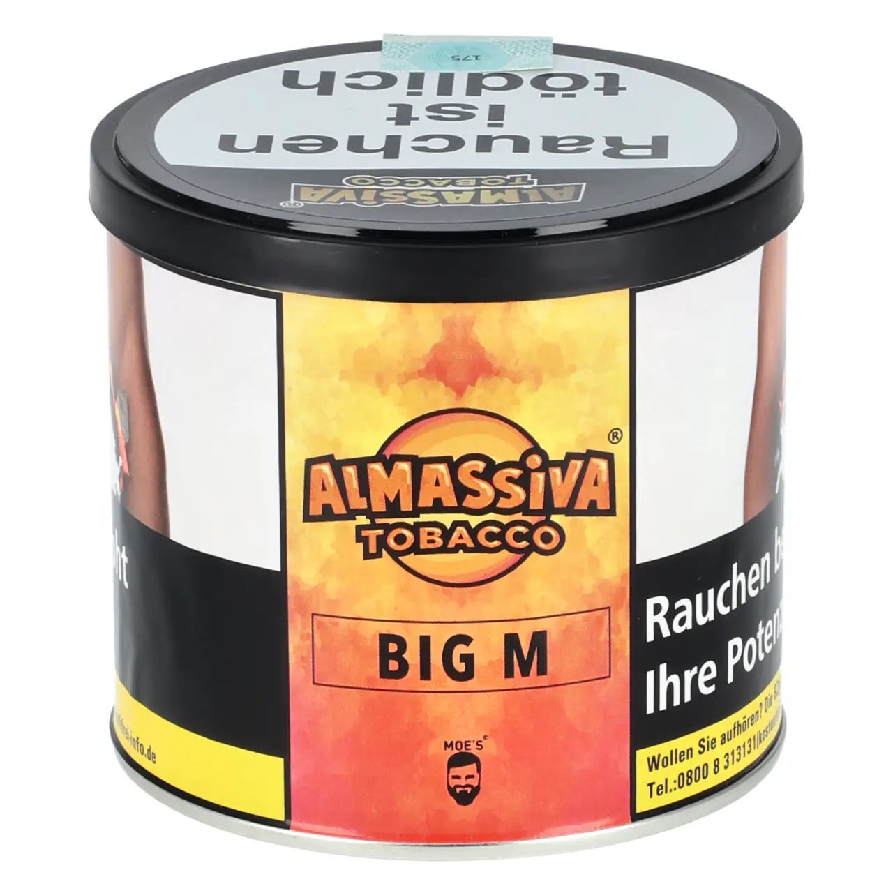 Almassiva Tabak Big M - Pfirsich Minze - Shisha Tabak 200g 200g Dose Almassiva Shisha Tabak Big M