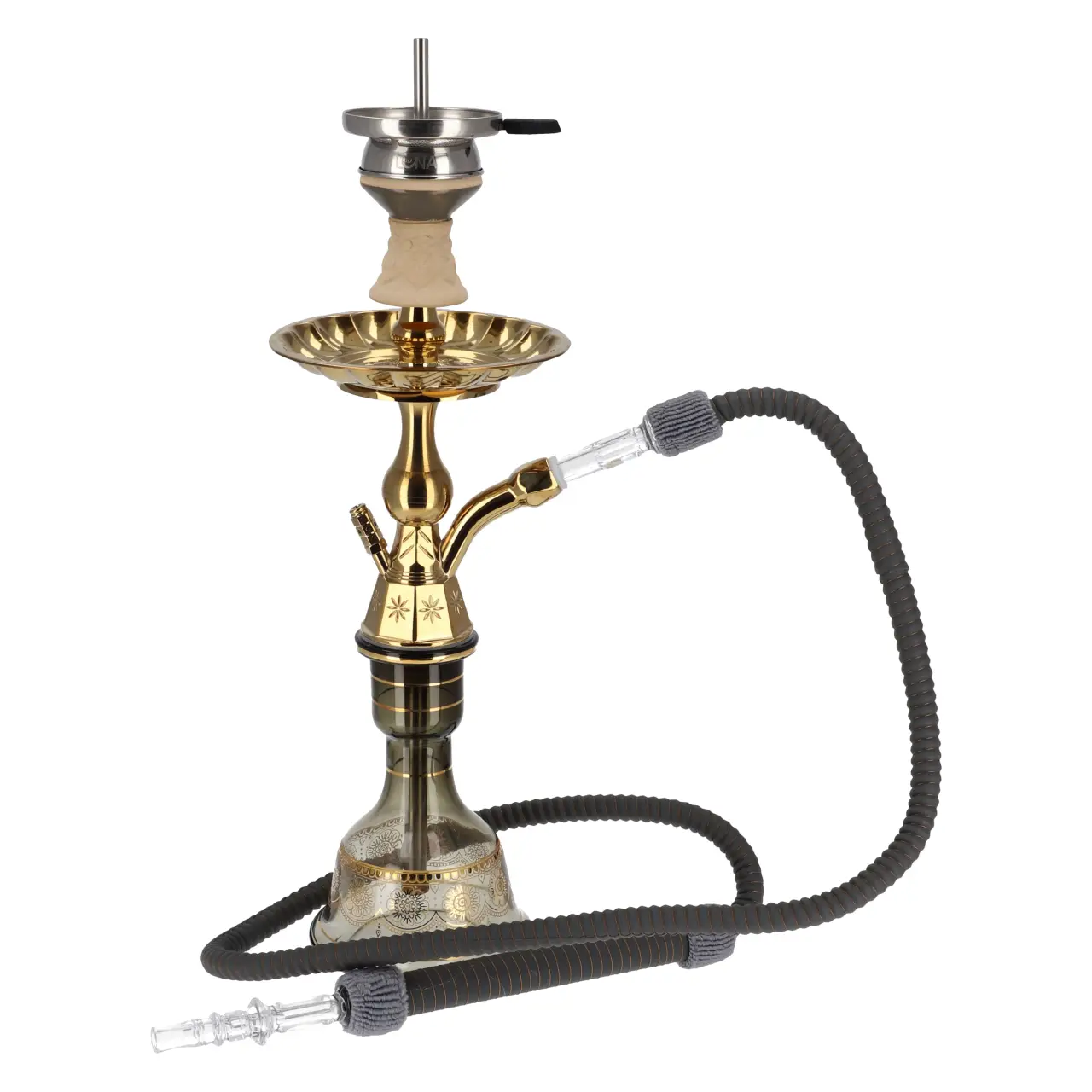 Luna Small Tradi Shisha Grau - Komplett-Set - 51cm Luna Small Tradi Shisha in Grau