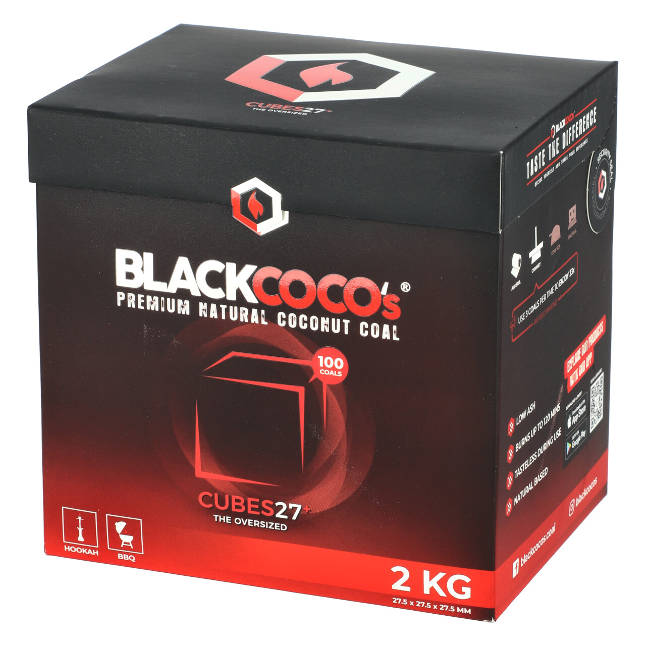 Blackcoco's Cubes27 Premium Kokoskohle, 2 kg
