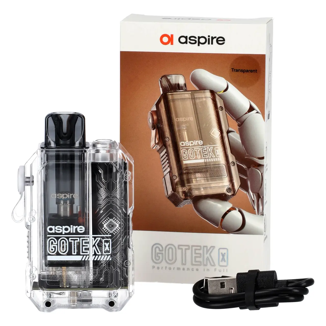Aspire Gotek X E-Zigaretten Set in Transparent
