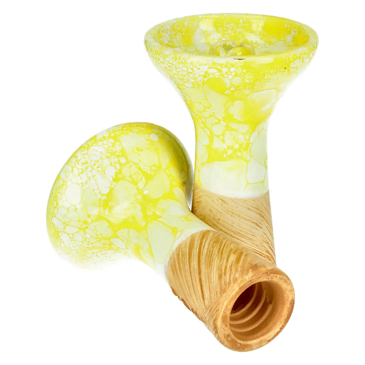 Moon Phunnel Tabakkopf Marble Yellow White von Hinten