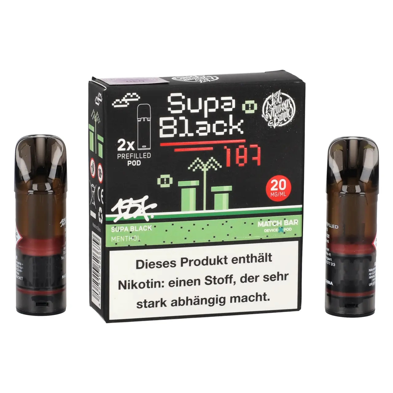 187 Pods Supa Black im 2er Pack