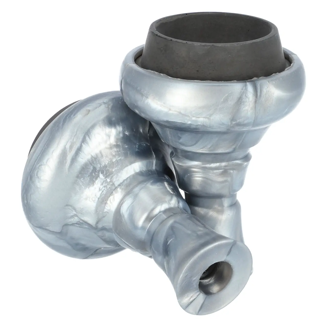 Kaya Silikon Tabakkopf Hydra Silber von Hinten