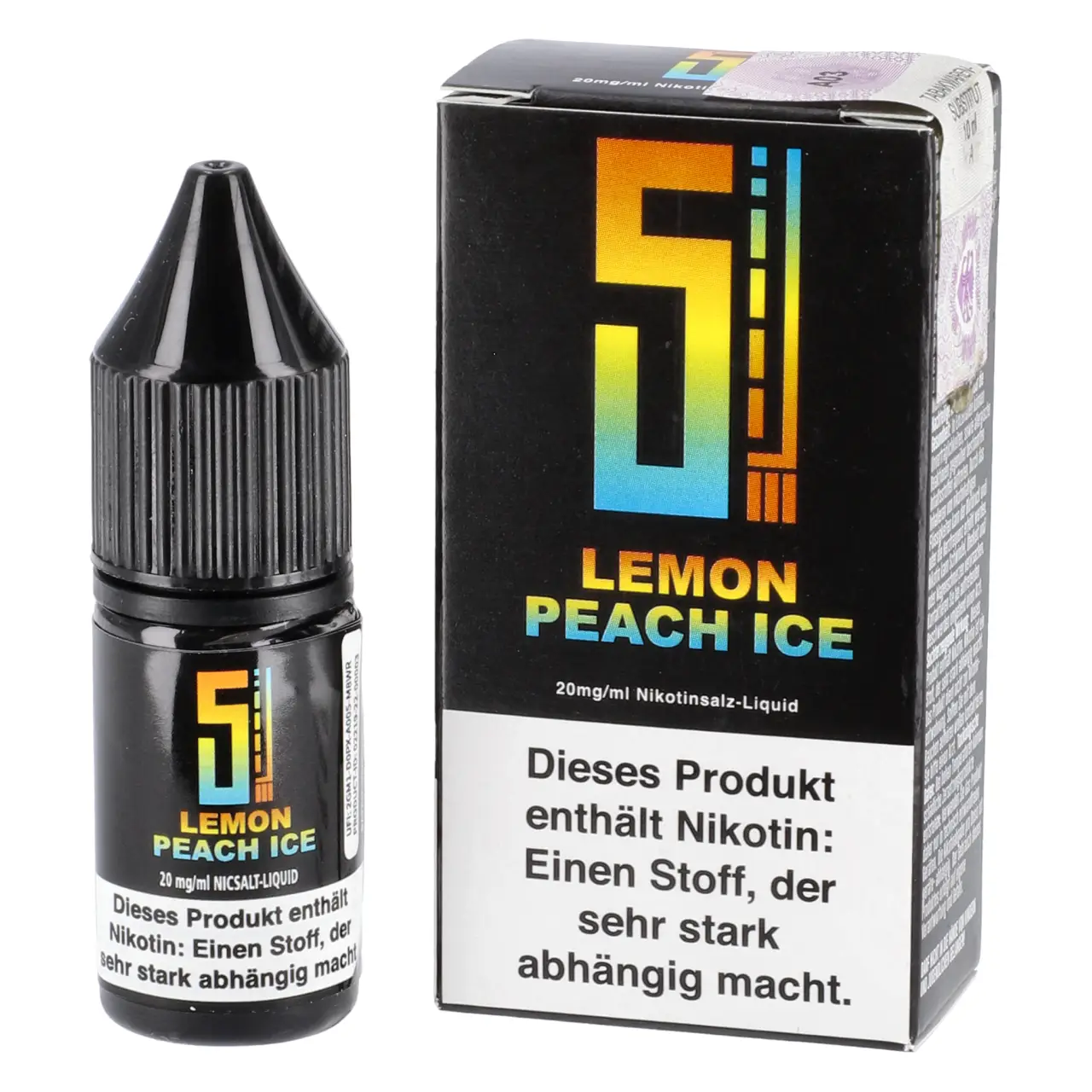 Lemon Peach Ice - 5EL Nikotinsalz Liquid für Mehrweg Vapes - 10ml