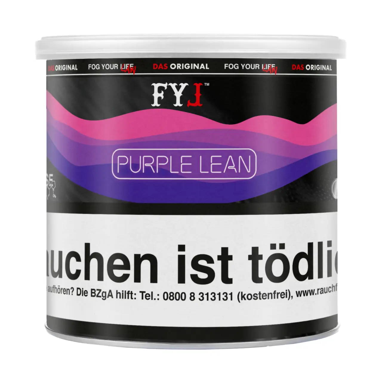 Fog Your Law dunkle Traube Minze (Purple Lean) Dry Base Aroma Tabak, 70g Fog Your Law Pfeifentabak Purple Lean - dunkle Traube Minze