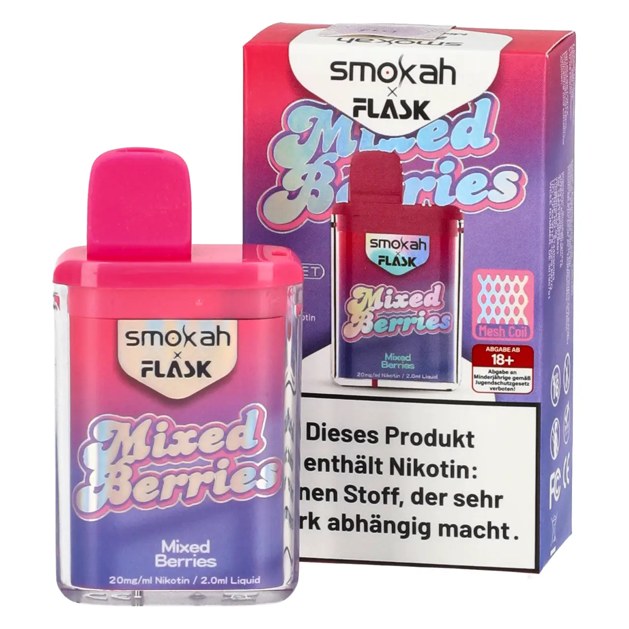 Mixed Berries - Smokah x Flask Pocket Einweg Vape