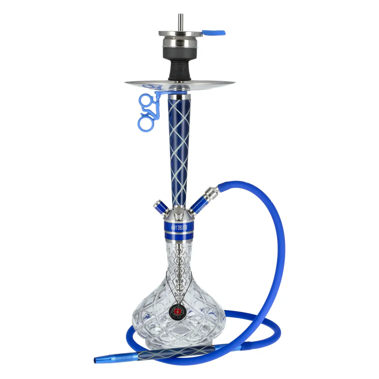Amy X-Ray Shisha Blue Clear, 62 cm hoch Amy X Ray Shisha in Blau
