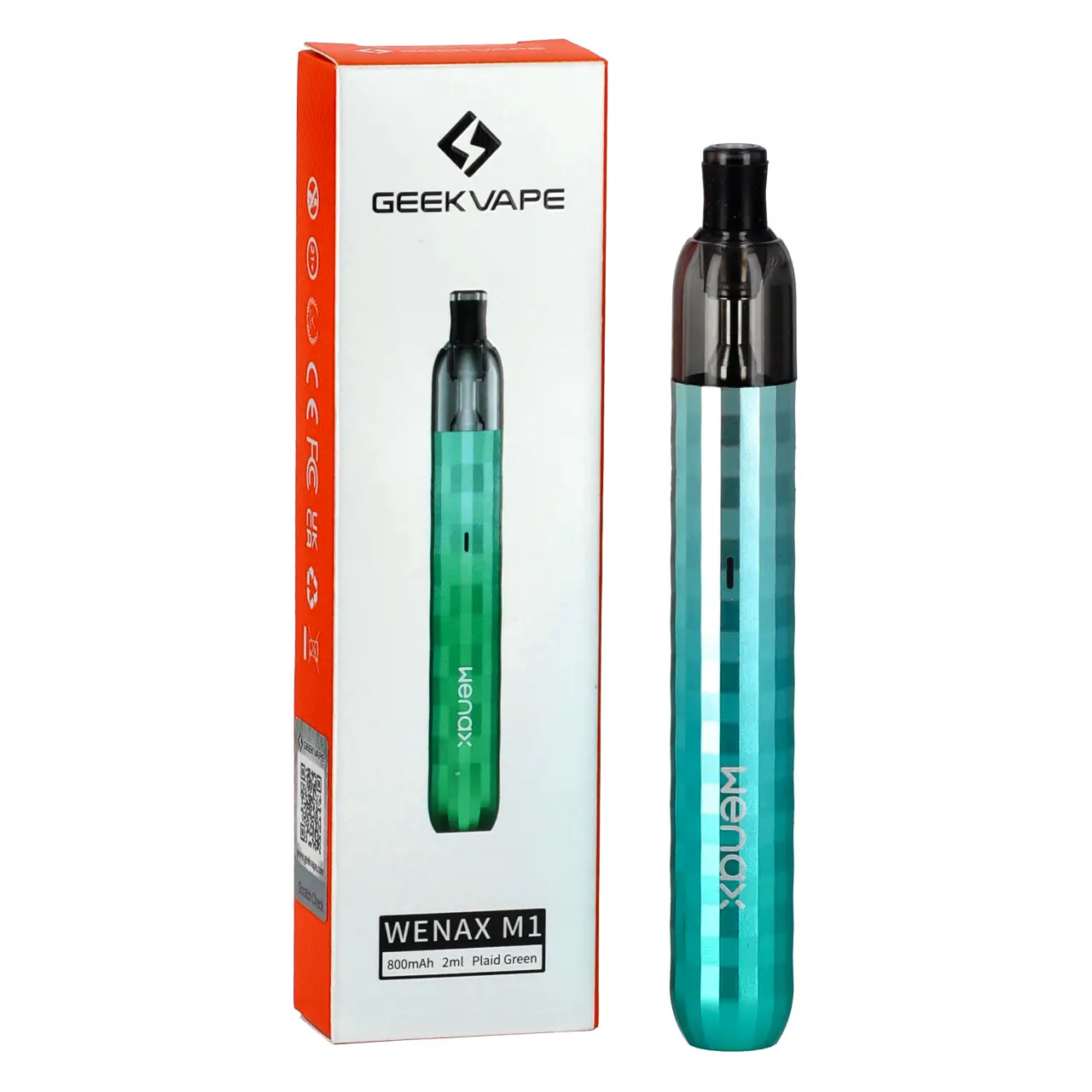 GeekVape Wenax M1 E-Zigaretten-Set in Plaid Green mit Verpackung