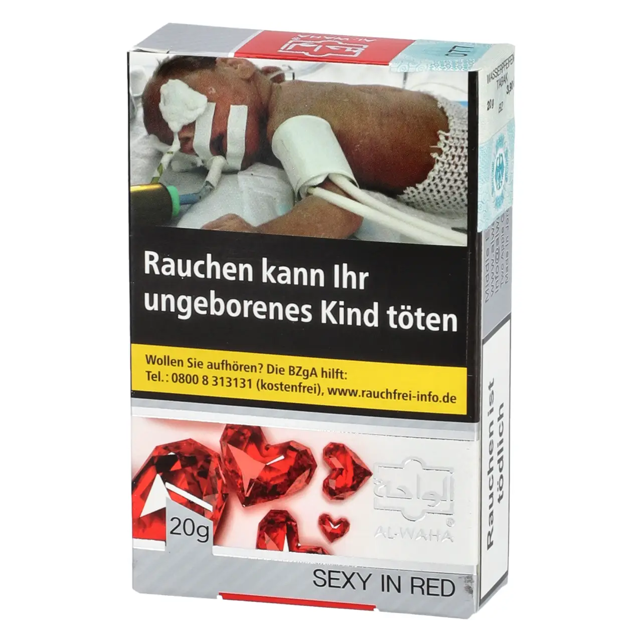 Al Waha Erdbeere (Sexy in Red) Shisha Tabak, 25g Al Waha Shisha Tabak Sexy in Red - Erdbeere