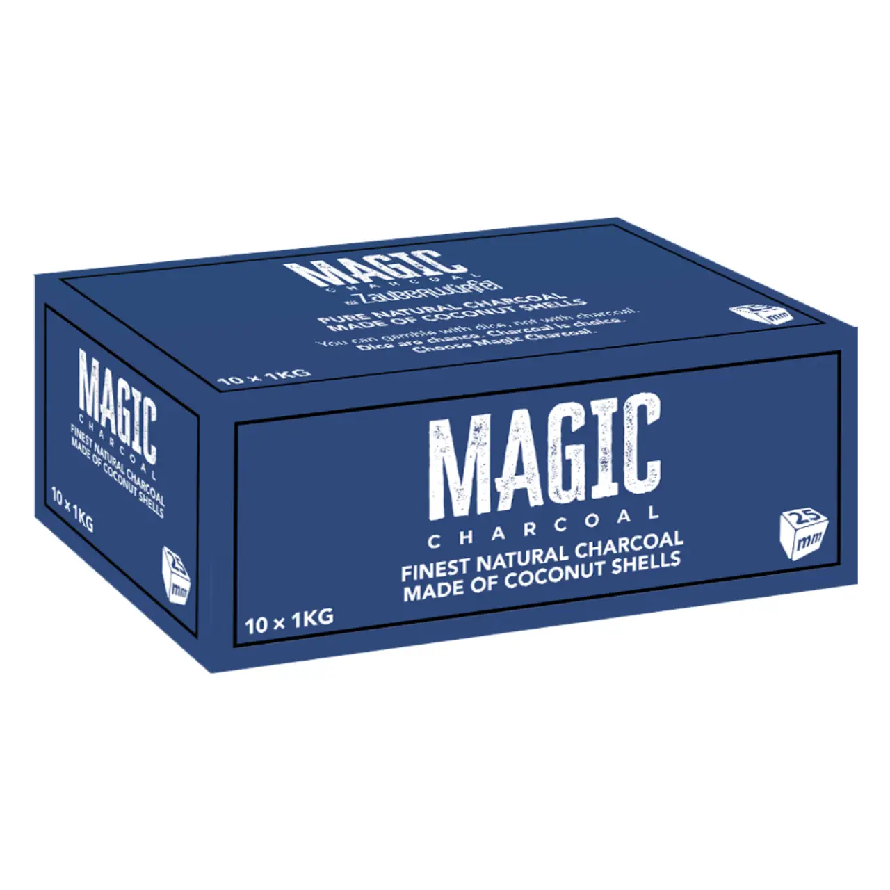 Magic Shisha Naturkohle by Zauberwürfel, 25mm, 1kg Magic Shisha Naturkohle by Zauberwürfel, 25mm, 1kg