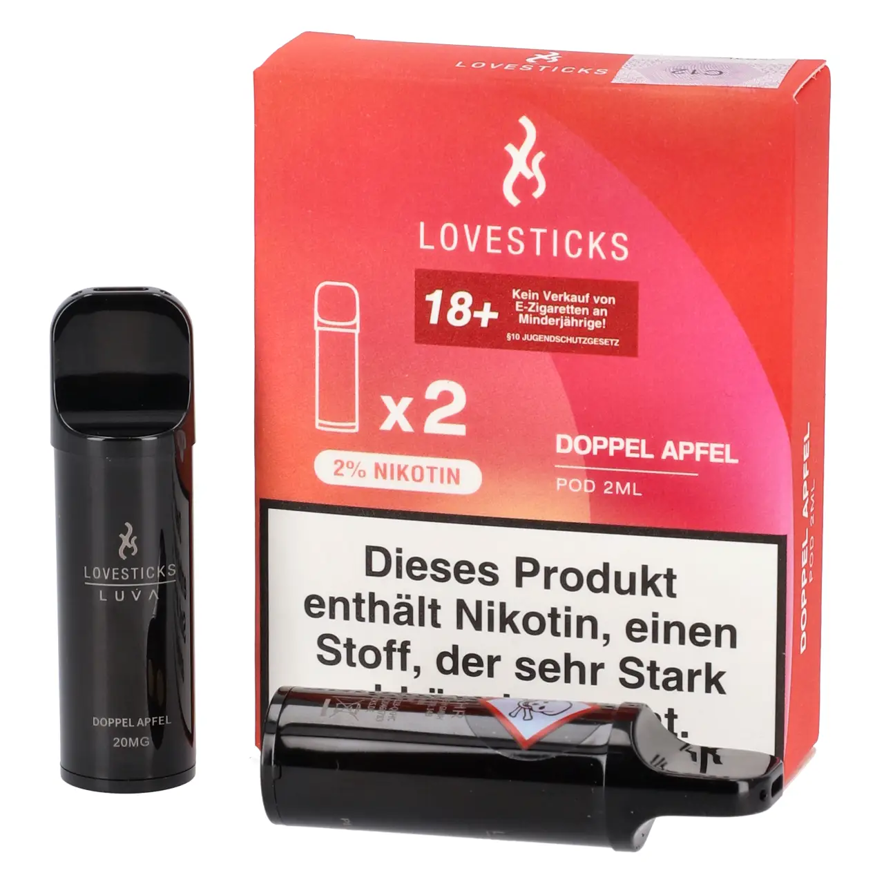 Doppel Apfel - Lovesticks Luva Prefilled Pod - 2er Packung