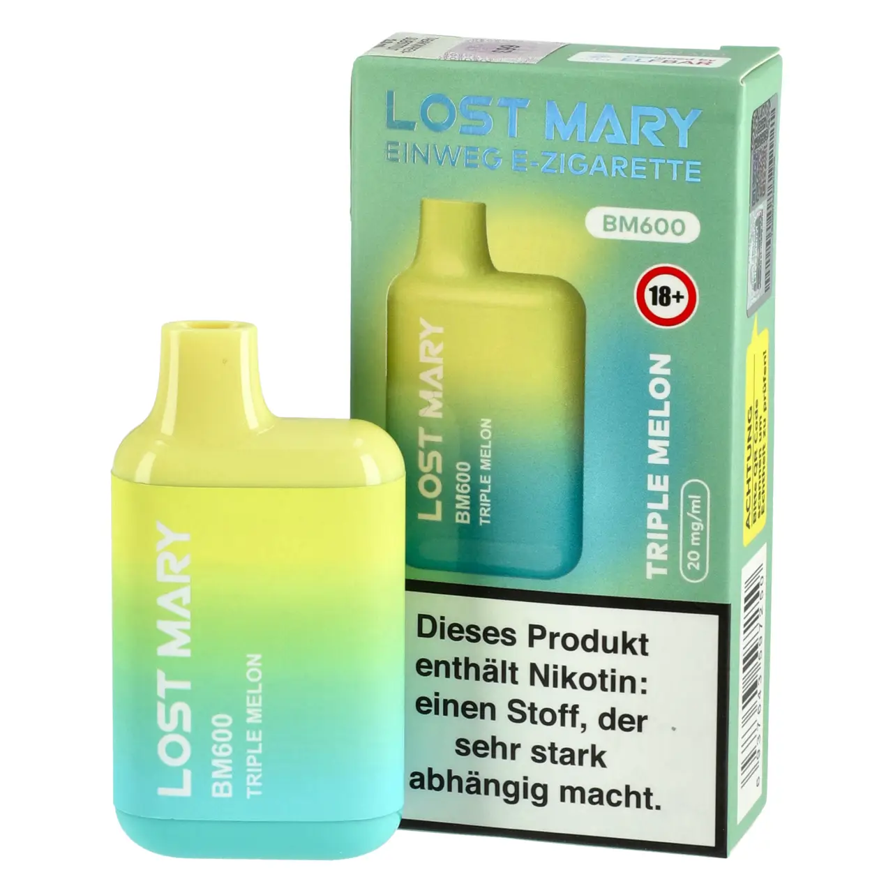 Lost Mary BM600 Melonen Mix (Triple Melon) Einweg E-Shisha, 2ml Triple Melon - Lost Mary Einweg Vape by Elfbar
