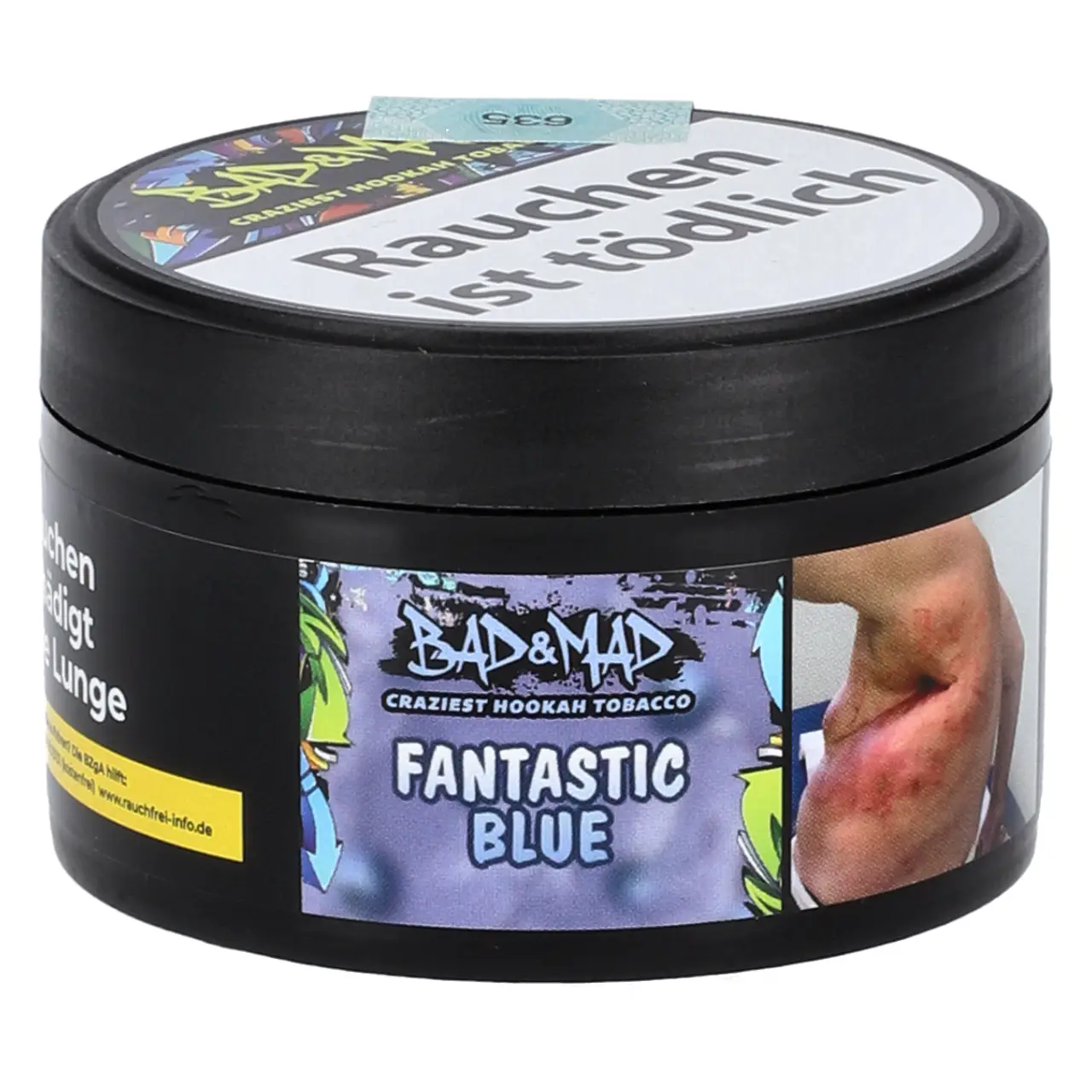 Bad & Mad Blaubeere (Fantastic Blue) Shisha Tabak, 25g Bad & Mad Shisha Tabak Fantastic Blue - Blaubeere - 25g