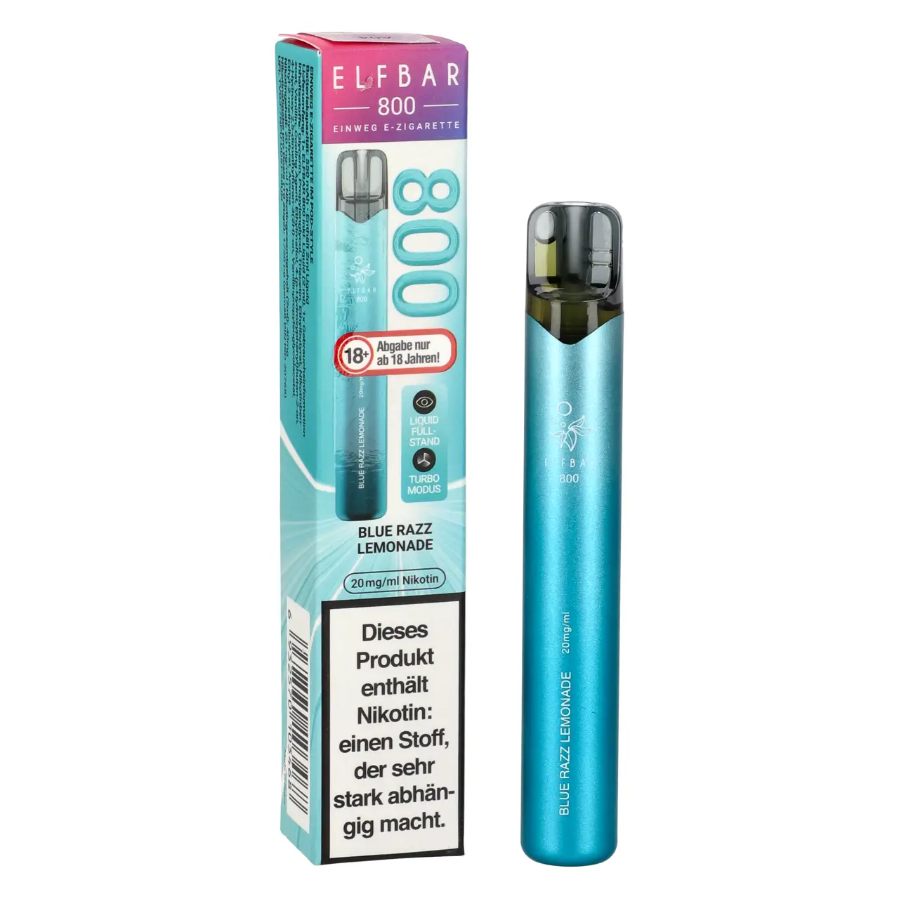 Elf Bar 800 Blue Razz Lemonade - Blaubeere Zitrone Limonade - Einweg Vape, 2ml Liquid Elfbar 800 Blue Razz Lemonade Einweg Vape