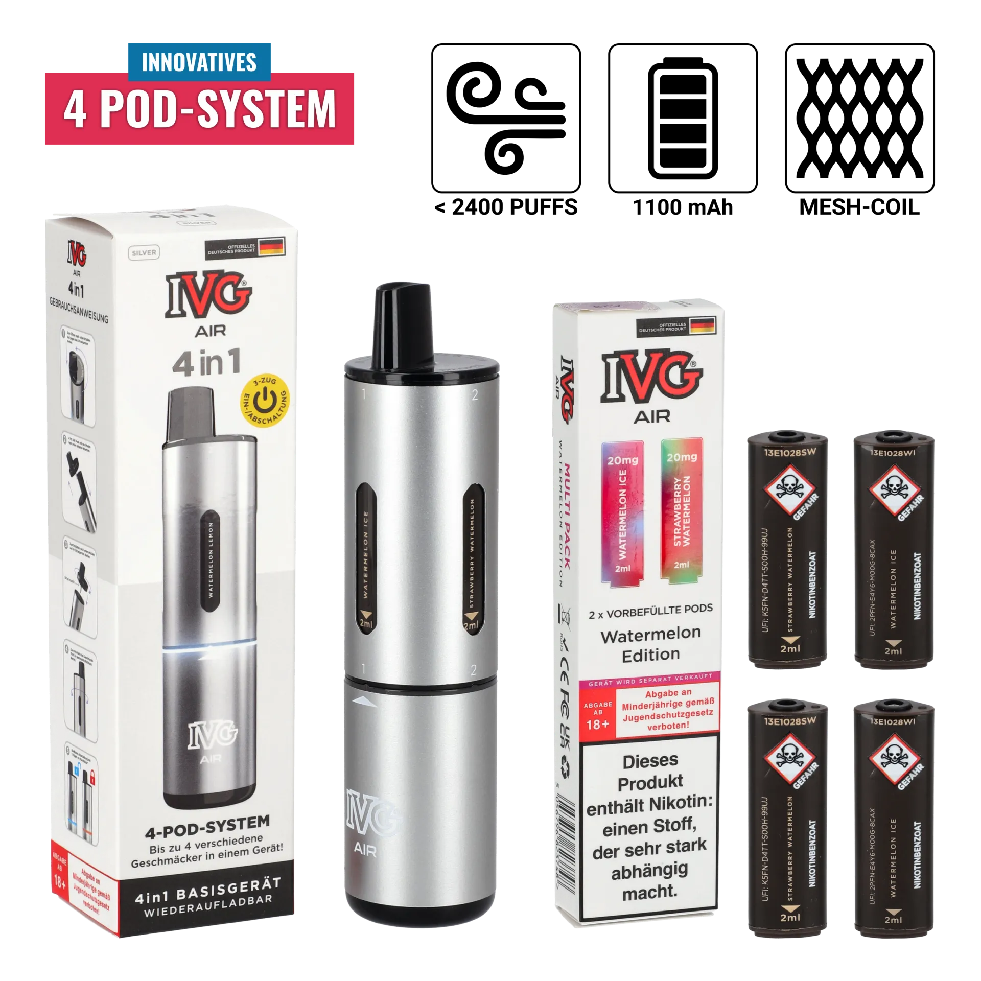 Vape IVG Air 4-Pod-System Vape IVG Air 4-Pod-System