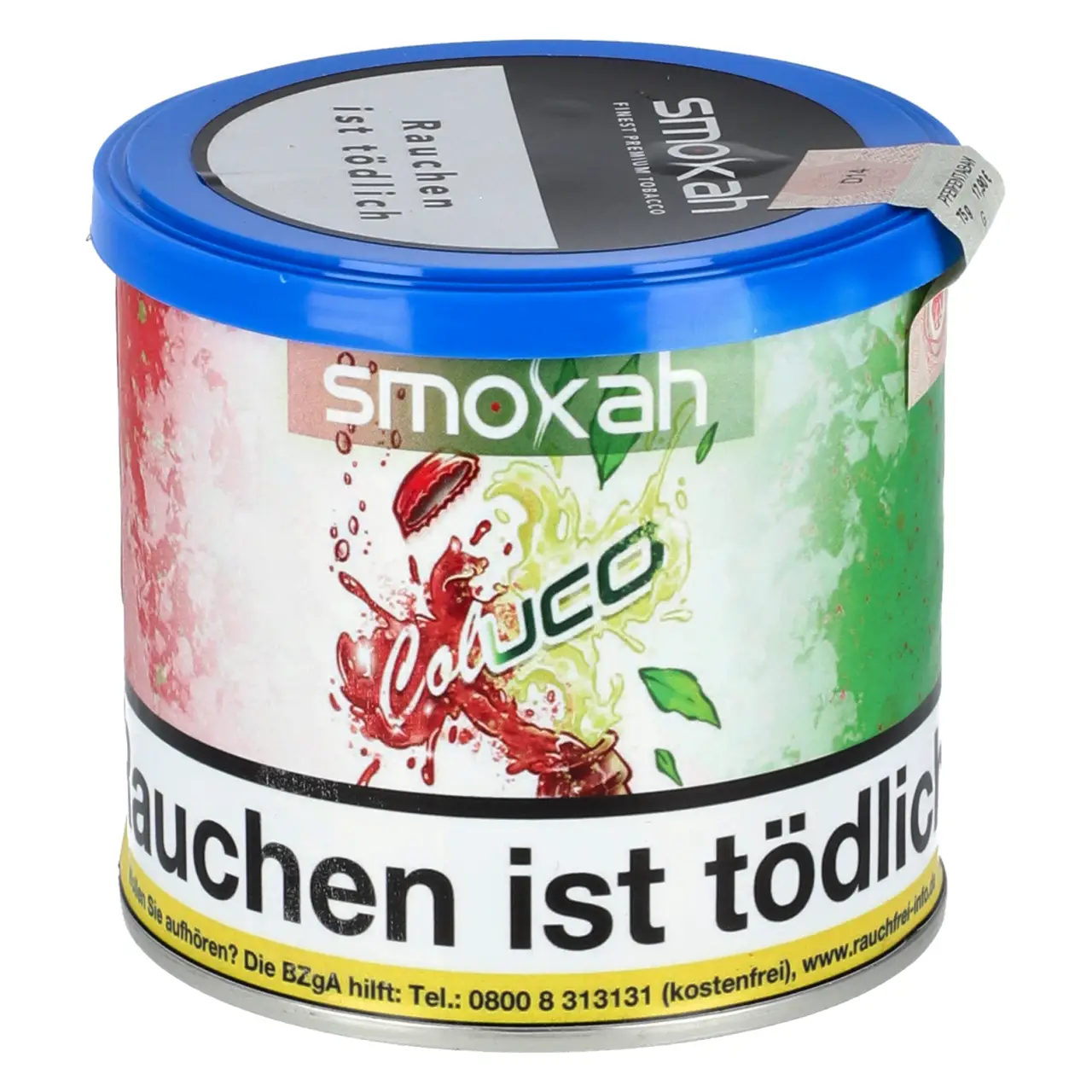 Smokah Cola Limette (Coluco) Pfeifentabak, 75g Smokah Coluco Pfeifentabak - Cola Mojito Geschmack - 75g Dose
