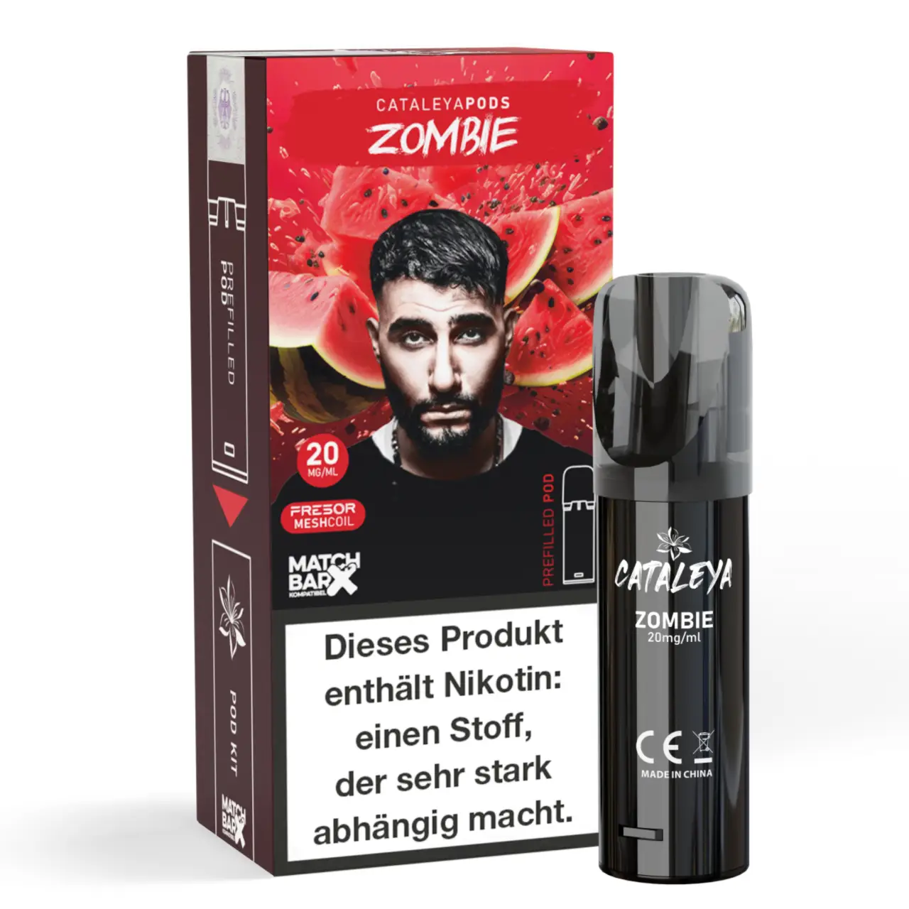 Zombie - Cataleya by Samra Prefilled Pod für Mehrweg Vape - befüllt mit 2ml Liquid - MatchBar X kompatibel