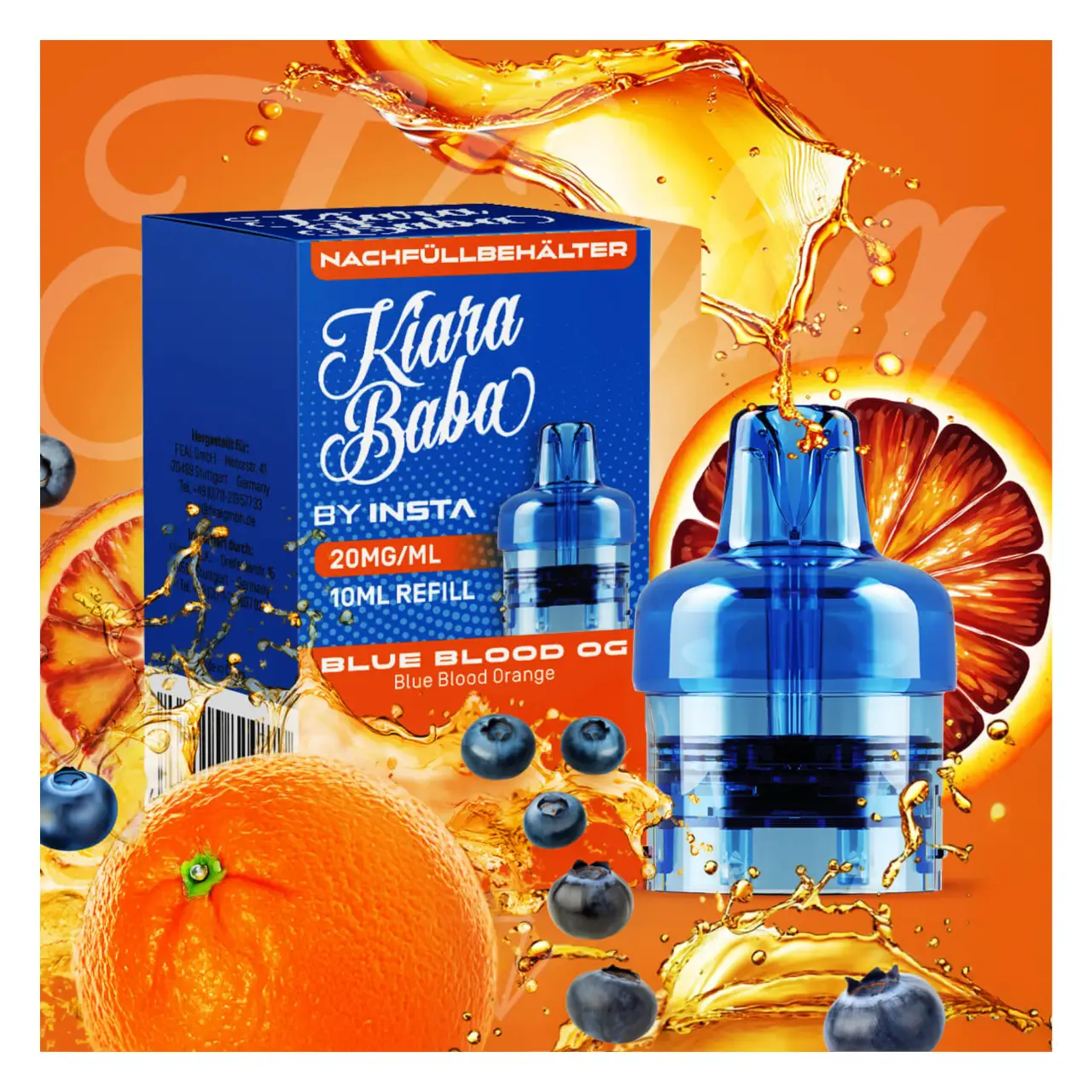 Kiara Baba 10K - Blue Blood OG - Blutorange Blaubeere - Refill Container mit 10ml Liquid Kiara Baba - Blue Blood OG