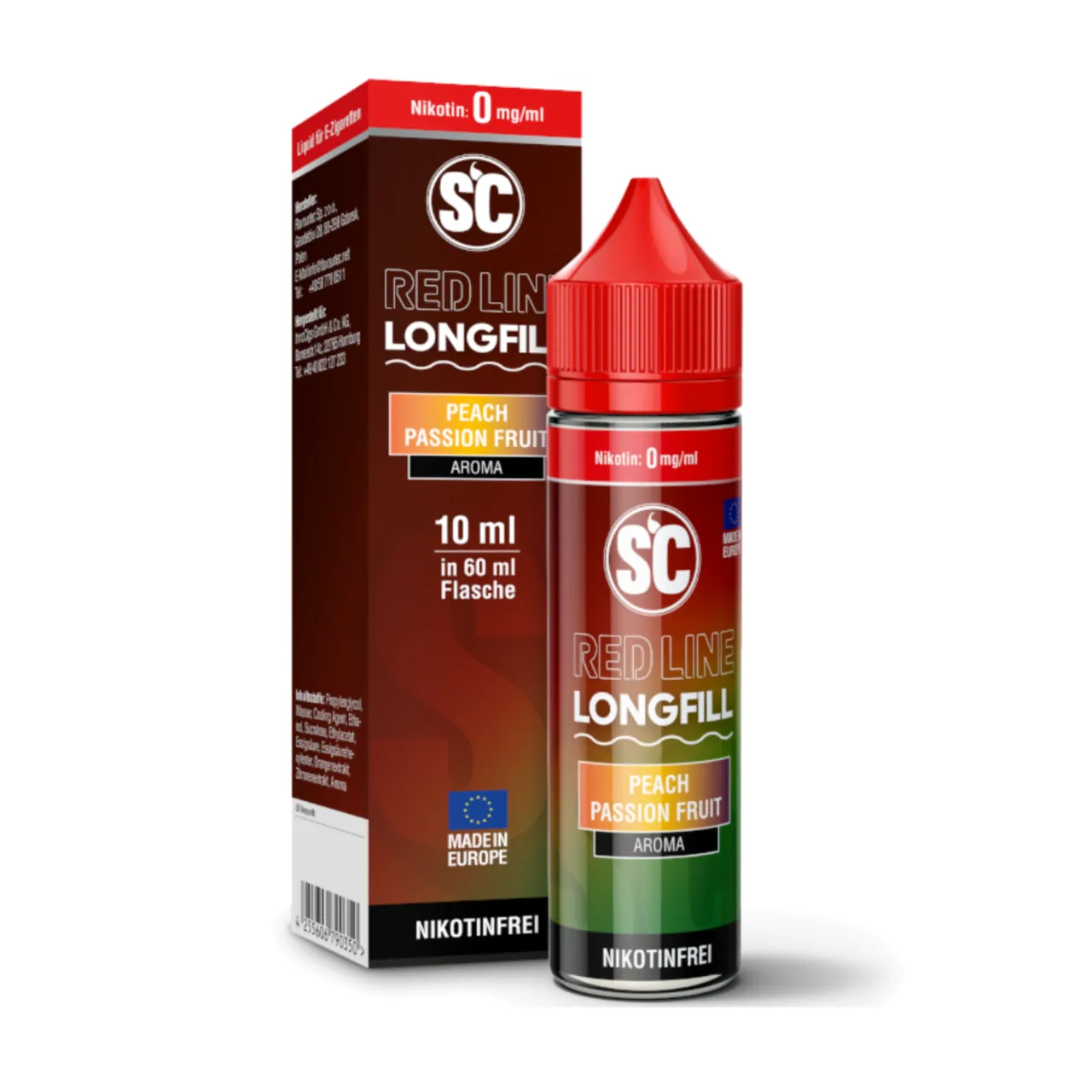 SC Red Line Longfill - Peach Passion Fruit - Pfirsich Passionsfrucht - Aroma 10ml SC Red Line Longfill Peach Passion Fruit Aroma