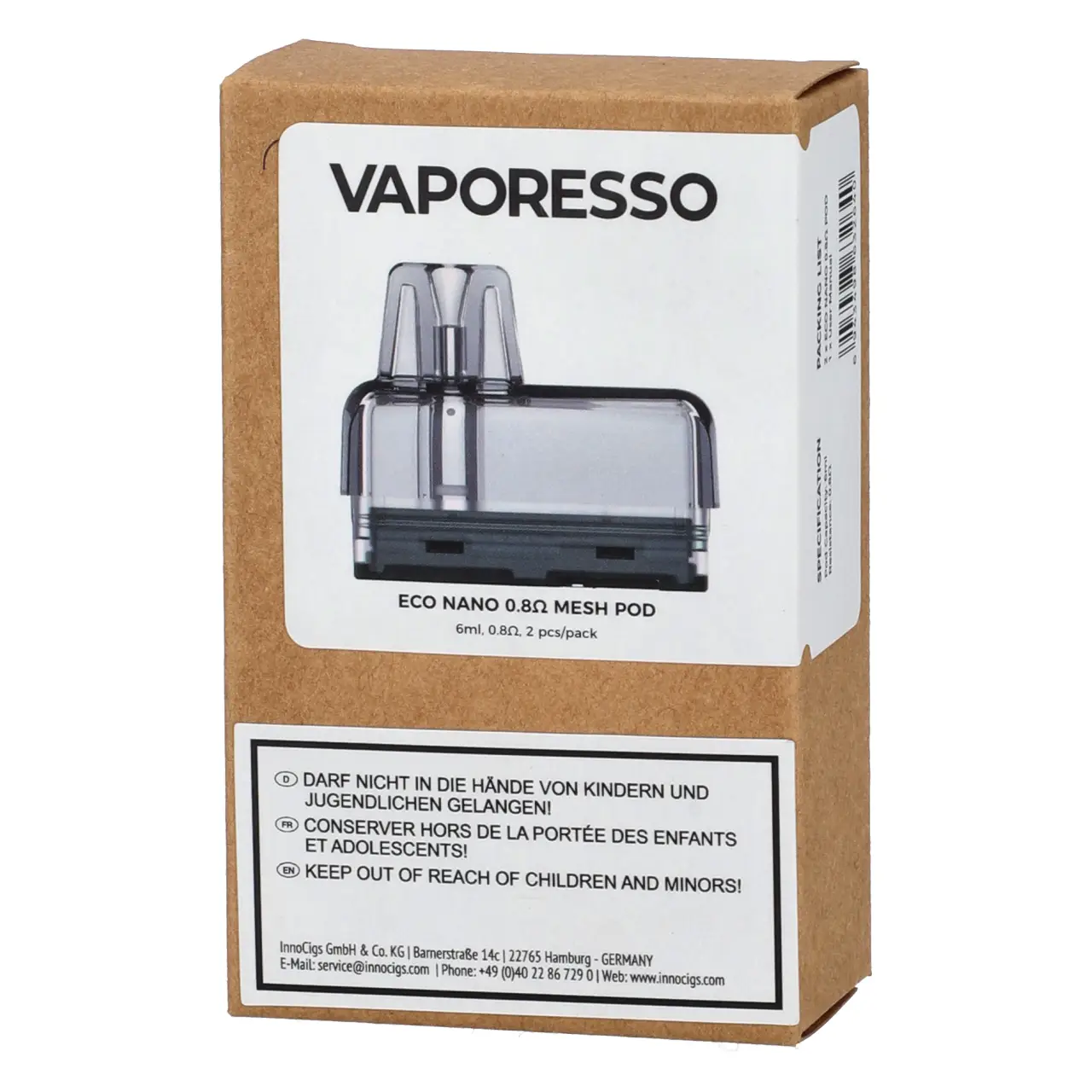 Vaporesso ECO Nano Pod, 6ml, 2-er Packung Vaporesso ECO Nano Pod 6ml im 2er-Pack
